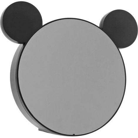 Réveil numérique avec écran LED miroir, luminosité réglable 12/24 heures, convient aux chambres/bureaux/bars, boîtier noir avec lumière rouge.