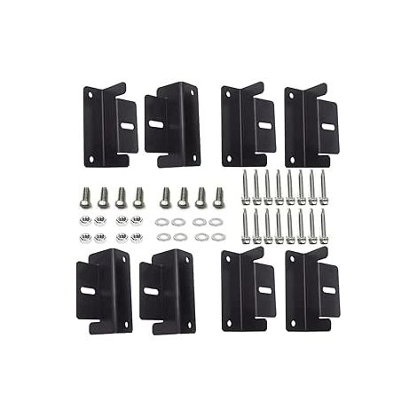 fixation panneau solaire，panneau solaire ring，Lot de 8 supports de panneau solaire Z avec écrous et vis, pour panneau solaire, montage sur toit, pour caravanes, bateaux, toits, murs, noir (1/5)