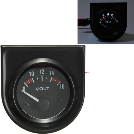 2015 new 2 52mm Universale Auto Voltaggio Metro Calibro 8-16V Bianco lED Luce Pointer (1/3)