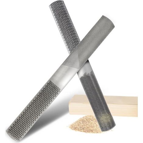 Lime à bois Lot de 2 Acier au carbone Modèle 4 en 1 Pour bois et métal 20 cm (1/5)