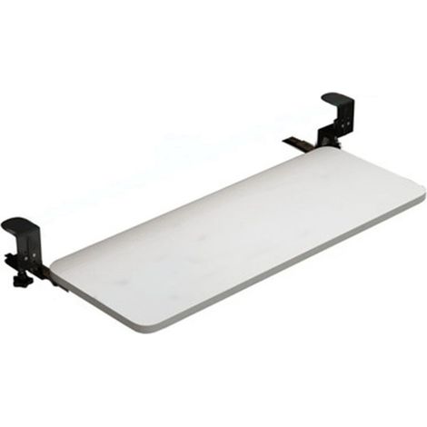 Tastaturablage mit Untertischklemme, verschiebbare Plattform, höhenverstellbare Tastaturschublade, 52 x 25 cm, ergonomischer, verschiebbarer Computer-Tastaturständer, Schreibtischverlängerung (1/5)