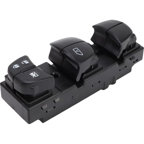 Hauptschalter für elektrische Fensterheber 25401 4JG0B, Fahrerseite links, kompatibel mit Pathfinder, Altima, Leaf, Juke, Frontier und Tiida (2013–2018), in Schwarz, ABS – Direkter Austauschsatz