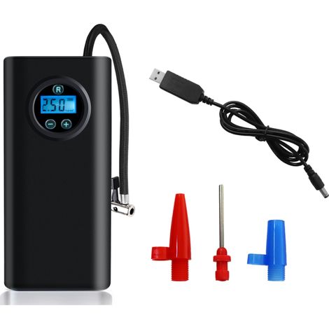Tragbarer Mini-Autoluftkompressor (Reifenpumpe) mit LED‑Display und eingebautem Akku