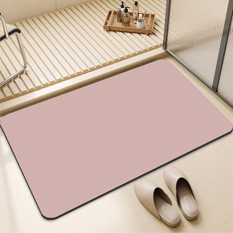 Tapis De Bain En Pierre Diatomée - Absorbant Rapide Non Glissant - Pour Salle De Bain Douche Baignoire - 40 X 60 Cm - Vert (1/5)