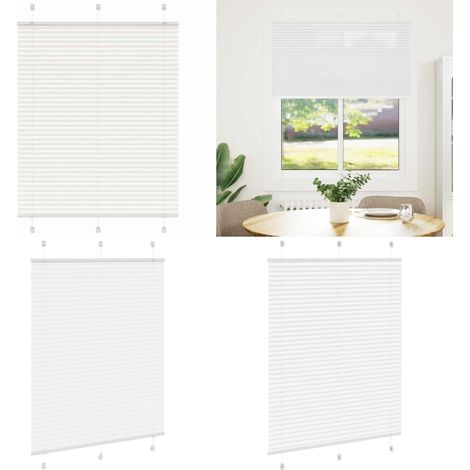 vidaXL Store plissé blanc 110x100cm largeur du tissu 109,4cm polyester (1/5)