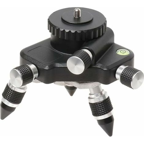 Adaptateur de niveau Laser en métal,Base rotative à 360 degrés pour connecteur de trpied de niveau laser de ligne, base de trpied pivotante pour adaptateur de niveau de 6,35 mm et 5/8" (1/5)