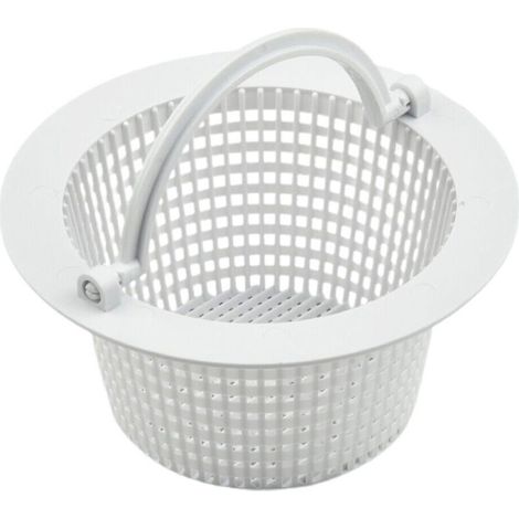 SABIR Panier d'écumoire de piscine 16 cm Panier de remplacement pour écumoire standard Préfiltre de piscine Avec poignée pour un retrait facile Résistant au chlore (1/5)