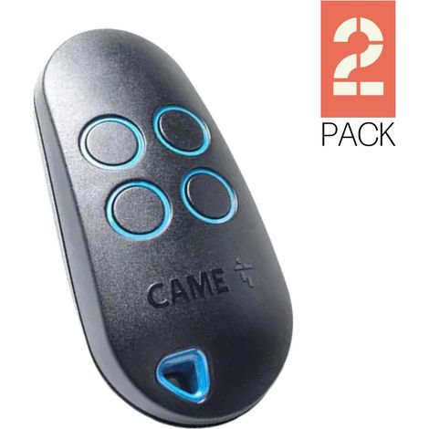 TOP44RNB Télécommande Code Tournant 4 Boutons Bleus 433 MHz TOP SPORT CAME Pack de 2