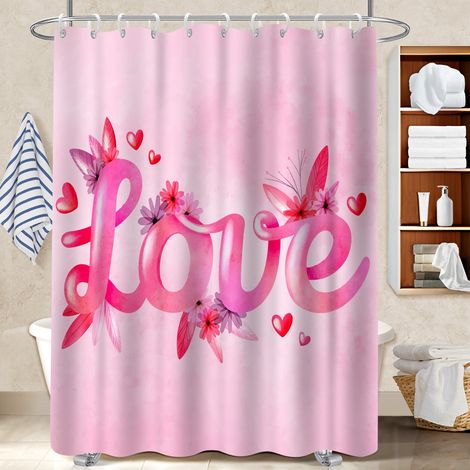 Voile de douche polyester 180x180 déco d‘intérieur rideau imperméable pour se sentir en vacances chez soi (1/5)