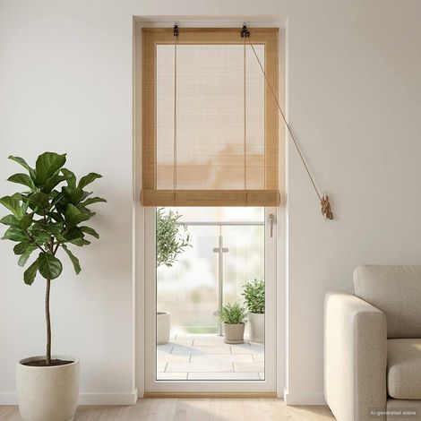 Tenda a rullo Marrone 60 x 220 cm Bambù vidaXL (1/5)