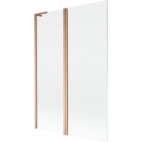 Mexen Mist L paroi de baignoire 2 volets 120 x 150 cm, transparent, cuivre brossé - 8A9L-120-011-65-00 (1/5)