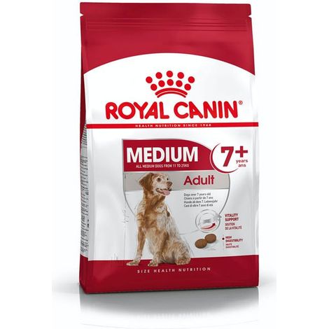 Royal Canin – Croquettes pour chien medium mature 7 ans – 4 kg – Soutient la vitalité et les défenses naturelles – Haute digestibilité et santé de la peau
