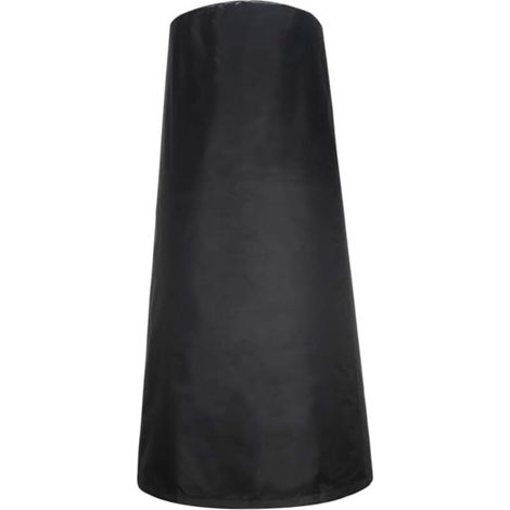 Housse de protection ronde imperméable pour foyer, barbecue avec cordon de serrage (81x21x48CM), noire (1/5)