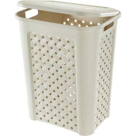 Tontarelli Arianna Wäschekorb 50 l Rechteckig Polypropylen (PP) Beige