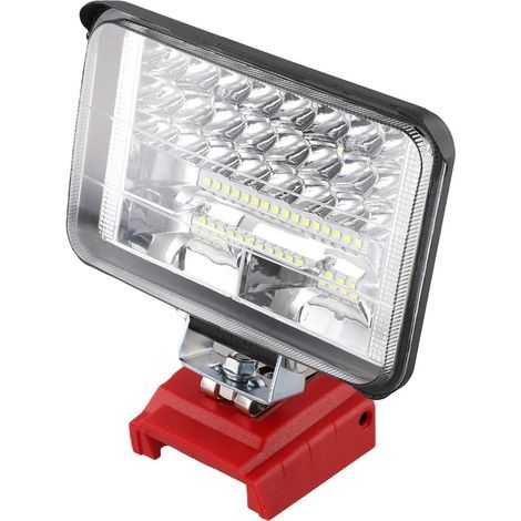 Lampe de travail LED DC 12 V avec clip pour adaptateur de batterie au lithium 18 V avec sortie USB et circuit de protection pour un courant de charge stable (12,7 cm) (1/5)