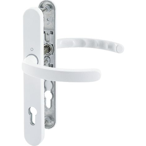 HOPPE® Schutz-Drückergarnitur mit Schmalschild Luxembourg 1500/3358/3357N, Aluminium, 2152542