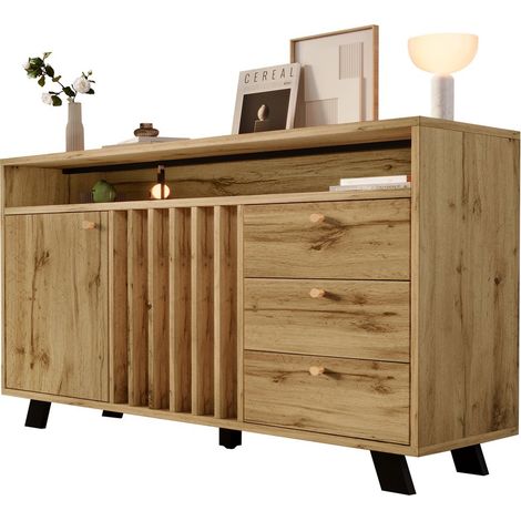 PLACARD Élégant Fonctionnel Rangement Pratique Bois Chêne Foncé 120.00 x 40.00 x 85.00 (1/5)