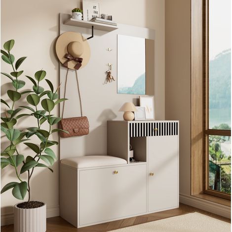 mobile contenitore 110x185,5 con specchio e seduta OKMYHOME (1/5)