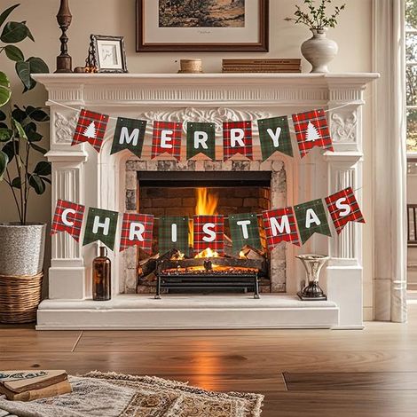 2x Ghirlanda di striscioni "Buon Natale" Decorazione natalizia (1/4)
