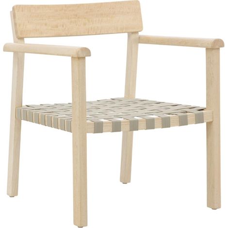Fauteuil Style Chaise en Bois "Krois" 77cm Naturel (1/5)