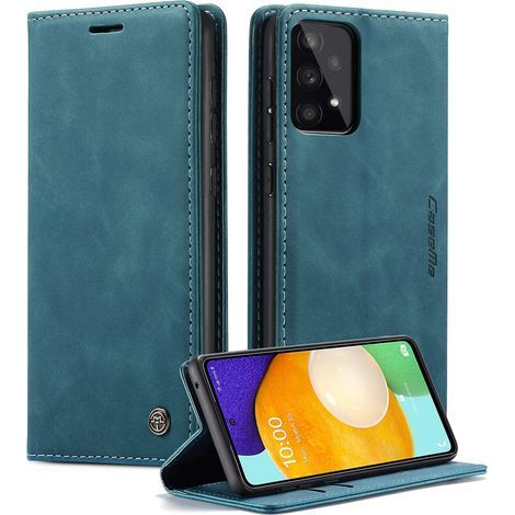 bleu Vert , Coque Pour Samsung Galaxy S22 5g Housse En Cuir Premium Pu Pochette Portefeuille Magntique Etui De Protection Pour Samsung Gala (1/5)