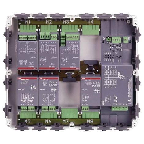 Controlador casa conectada abb rc/a8.2 8 canales 29x8x34 cm