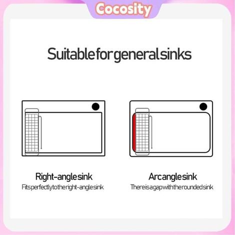 Cocosity Support de rangement pour évier Organisateur D'évier Télescopique en Acier Inoxydable 304, égouttoir de luminaire linge (1/5)