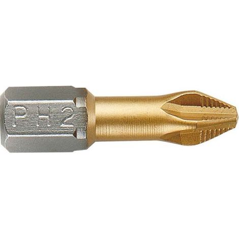 EMBOUT DE VISSAGE 1/4" TIN PH2X25 MM