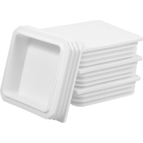 Embouts de poteaux de clôture, embouts tubulaires en ABS blanc, lot de 4 (1/5)