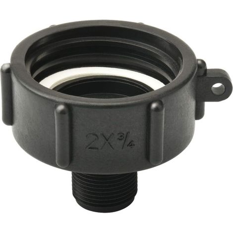Adaptateur IBC S60 Connexion à vis pour réservoir d'eau IBC 2 Pouces par 3/4 Pouces(1pcs)