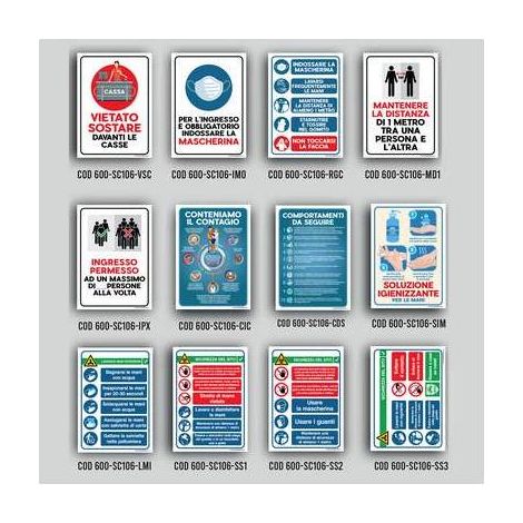 PANNEAUX D'AVIS ET D'INFORMATION EN FOREX 25X35 CM Mesure : Endiguons la contagion