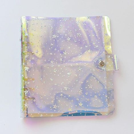 (12,7 cm Stern) Transparentes K-Pop-Fotoalbum in Sternform mit Halter für Sammelkarten, geleefarbenes Album (1/4)