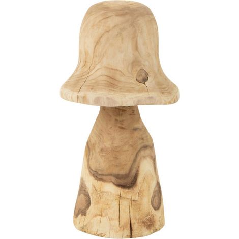 Champignon Déco en Bois "Cloche" 42cm Naturel (1/2)