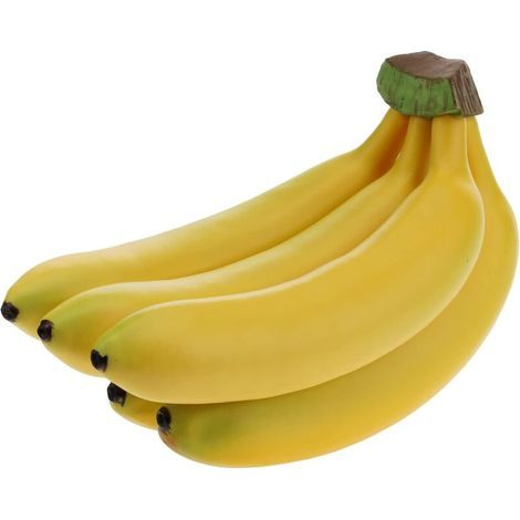 Bouquet de bananes artificielles réalistes, simulant des fruits décoratifs, faux aliments, accessoires de photographie - 5 têtes (1/5)