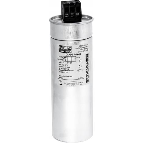Condensatore ZEZ-Silko 8kvar 440V Cn=3x43,84μF In=3x10,51A