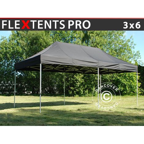 Pop up gazebo FleXtents PRO 3x6 m Black