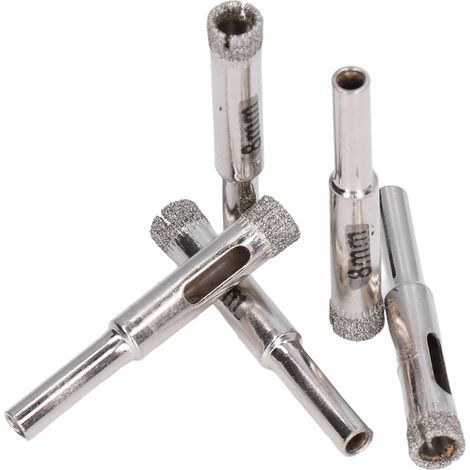 10 gelötete Diamant-Lochsägeblätter, 8 mm Öffnung, für Glas, Granit, Marmor, Keramikfliesen (1/5)