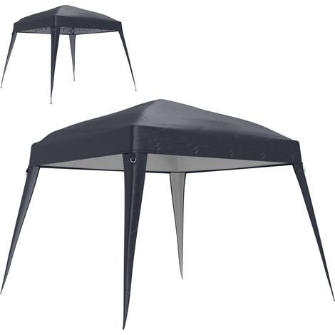 Toit de rechange pour tonnelle 3x3 m, pour tonnelle pliante, résistant aux intempéries, bâche de rechange à toit simple, gris foncé (1/5)