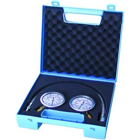 Plombservice – Manomètre chauffage central 0/40 bar – Flexible haute pression – Pour chaudières fioul – Coffret de contrôle pression