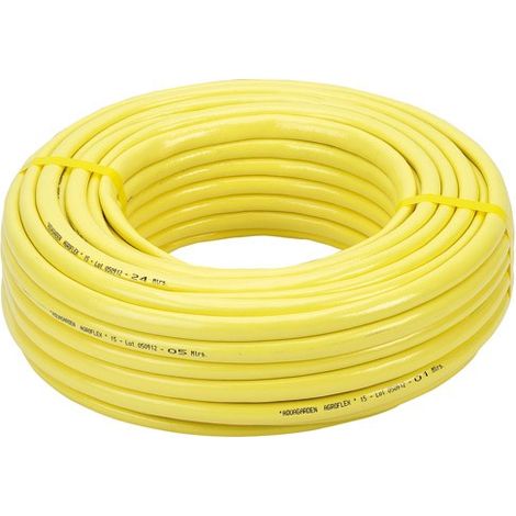 FPLUS manguera ama.agri.25x32 1" 50mtrs , Manguera de PVC plastificada de triple capa, reforzada con hilos de poliéster y tratamiento anti-solar, de gran resistencia a los agentes