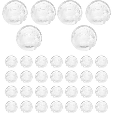 Butées à pompons pour stores verticaux transparents, lot de 40, installation facile et design