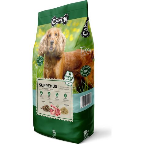 Canun Terra Supremus mit Lamm 18 kg Futter für ausgewachsene Hunde - desinfizierende Eigenschaften