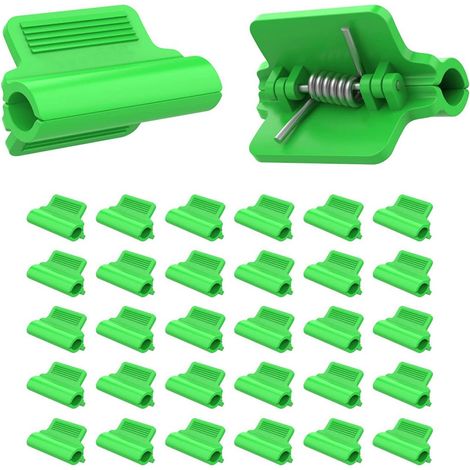 Lot de 30 colliers de serrage ABS pour serre (4x3x3 cm) pour film et filet avec filetage (1/5)