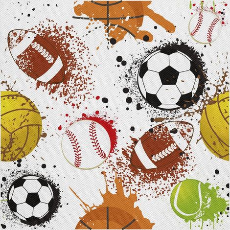 Tela decorativa para exteriores Oxford - Motivo Balones Deportivos I DX177 (1/5)