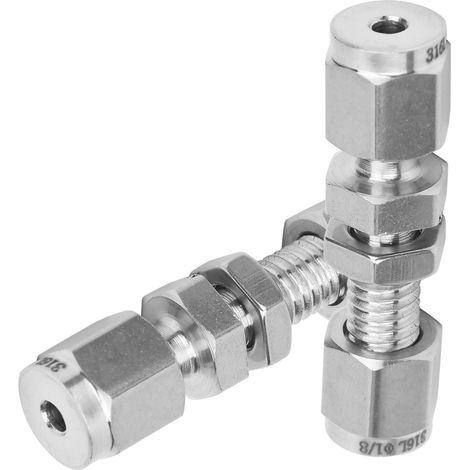 2 Pièces Raccord à Bride en Acier Inoxydable 316 avec Double Olive et Plaque d'Usure pour Connexion 1/8" (1/5)