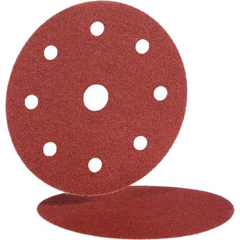 Disque abrasif auto-agrippant HERMES VC153VEL 125 mm Grain P40 8 trous Boîte 50