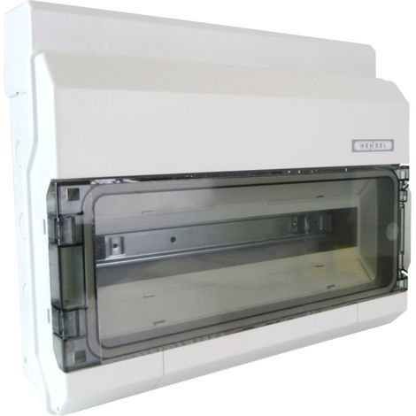Cuadro de distribución modular hermético 1x18 para montaje en superficie IP54 Hensel KV1518 con terminales Pe/N (1/4)