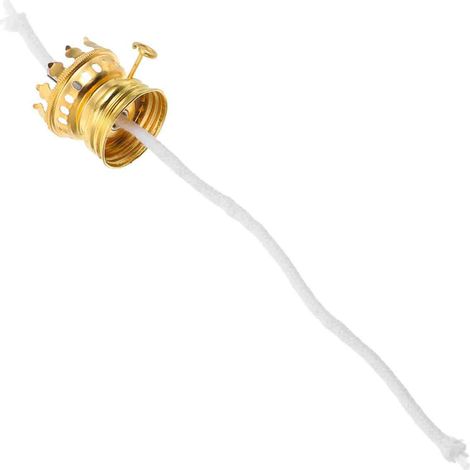 Mèche - Support Mèche Pour Lampe À Huile - Compatible Avec Lampes À Pétrole Et Kérosène - Usage Extérieur Et Intérieur - Lot De 1
