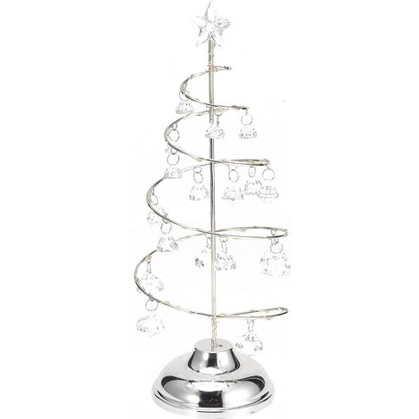 Beleuchteter LED-Weihnachtsbaum mit Anhängern, festliche Weihnachtsbeleuchtung, weiße Dekorationen (1/5)