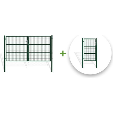 RAZO 300 x 160 cm Mesh-Schwingtorpaket + 1 m GRÜNES Tor (1/5)